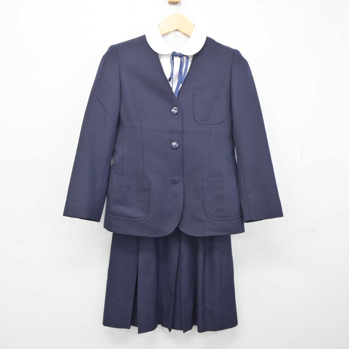 【中古】埼玉県 新座市立第二中学校 女子制服 6点 (ブレザー・ベスト・シャツ・スカート) sf043170