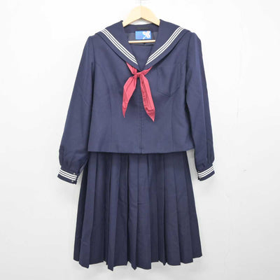 【中古】青森県 甲田中学校 女子制服 3点 (セーラー服・スカート) sf043174