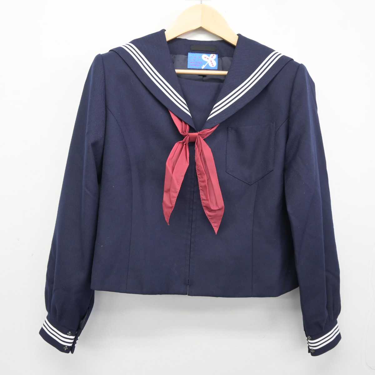 【中古】青森県 甲田中学校 女子制服 3点 (セーラー服・スカート) sf043174