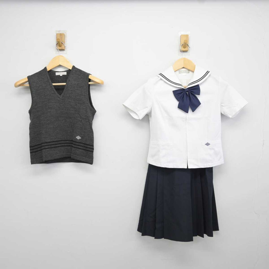 【中古】兵庫県 啓明学院中学校高等学校 女子制服 4点 (ニットベスト・セーラー服・スカート) sf043200 | 中古制服通販パレイド