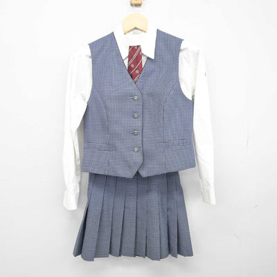 【中古】愛知県 東邦高等学校 女子制服 5点 (ブレザー・ベスト・シャツ・スカート) sf043206