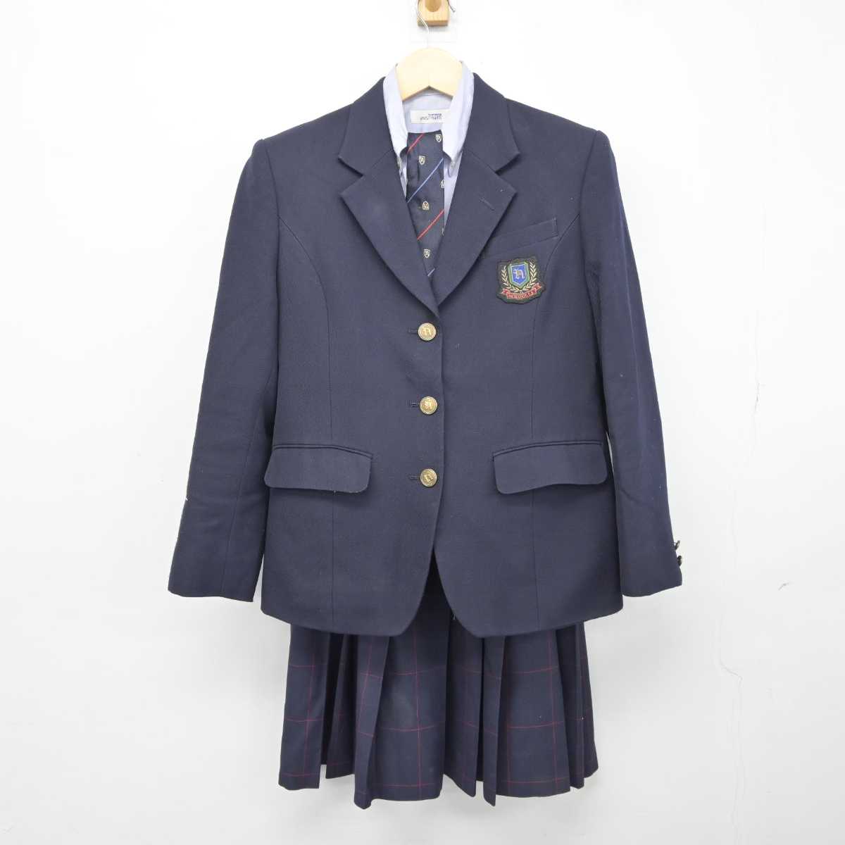 【中古】広島県 廿日市高等学校 女子制服 4点 (ブレザー・シャツ・スカート) sf043211