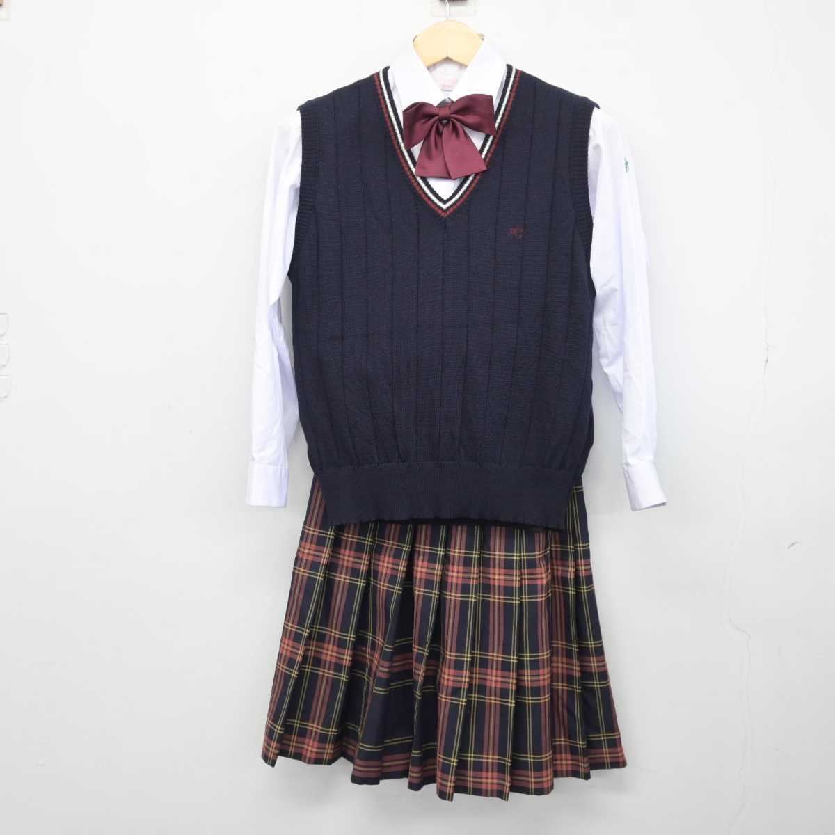 中古】山梨県 甲府城西高等学校 女子制服 6点 (ブレザー・ニットベスト・シャツ・スカート) sf043249 | 中古制服通販パレイド