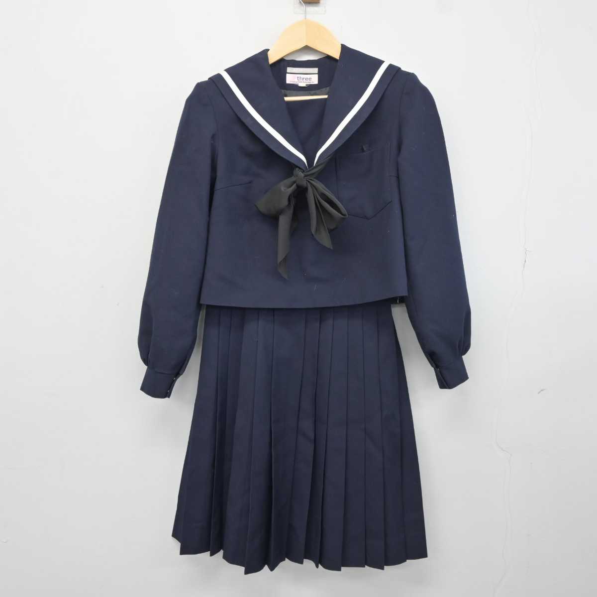 【中古】愛知県 刈谷北高等学校 女子制服 3点 (セーラー服・スカート) sf043250