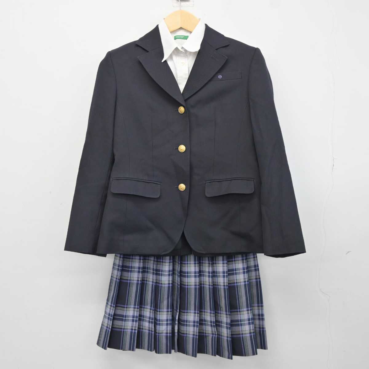 【中古】東京都 大森学園高等学校 女子制服 4点 (ブレザー・シャツ・スカート) sf043252