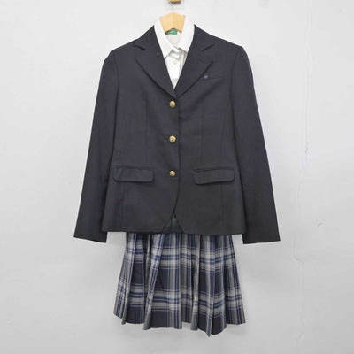 【中古】東京都 大森学園高等学校 女子制服 3点 (ブレザー・シャツ・スカート) sf043253