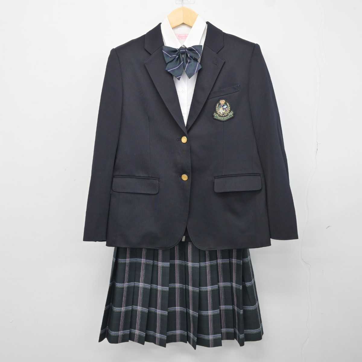 【中古】千葉県 山武中学校 女子制服 4点 (ブレザー・シャツ・スカート) sf043268