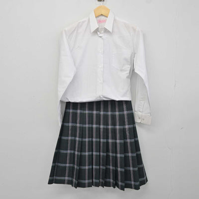 【中古】千葉県 山武中学校 女子制服 2点 (シャツ・スカート) sf043269