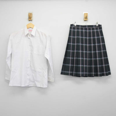 【中古】千葉県 山武中学校 女子制服 2点 (シャツ・スカート) sf043269