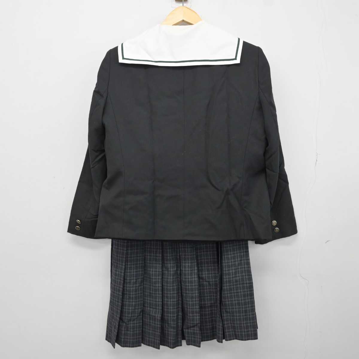 【中古】福岡県 九州産業大学付属九州産業高等学校 女子制服 3点 (ブレザー・シャツ・スカート) sf043275