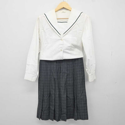 【中古】福岡県 九州産業大学付属九州産業高等学校 女子制服 3点 (ブレザー・シャツ・スカート) sf043275