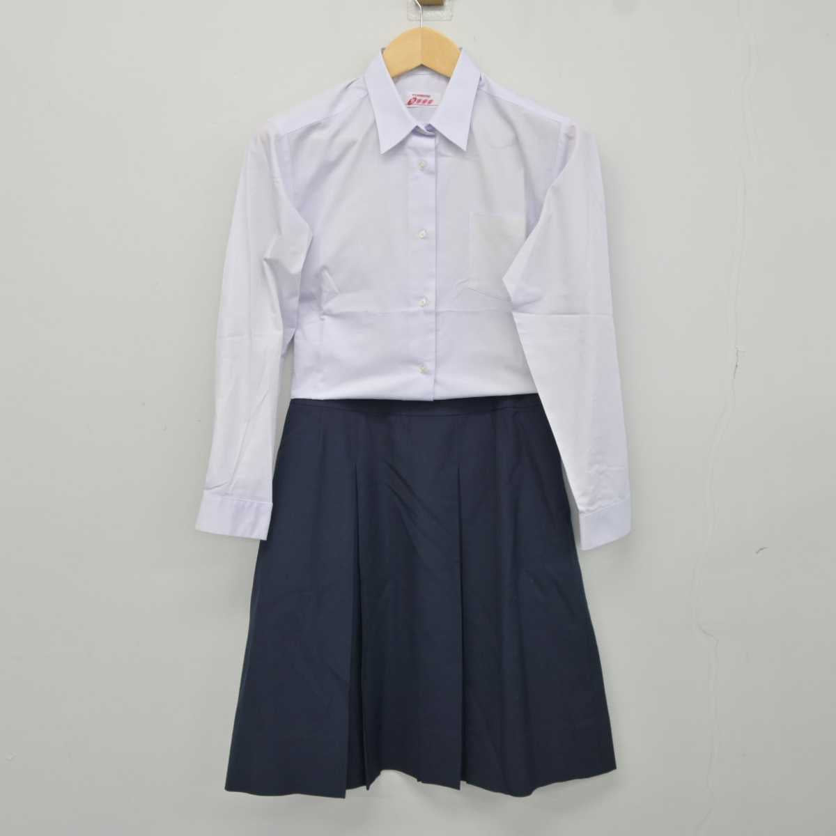 【中古】宮城県 東向陽台中学校 女子制服 2点 (シャツ・スカート) sf043283