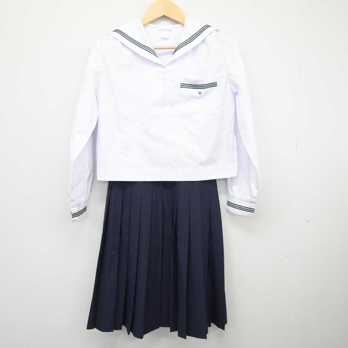 【中古】奈良県 五條東中学校 女子制服 3点 (セーラー服・スカート) sf043301