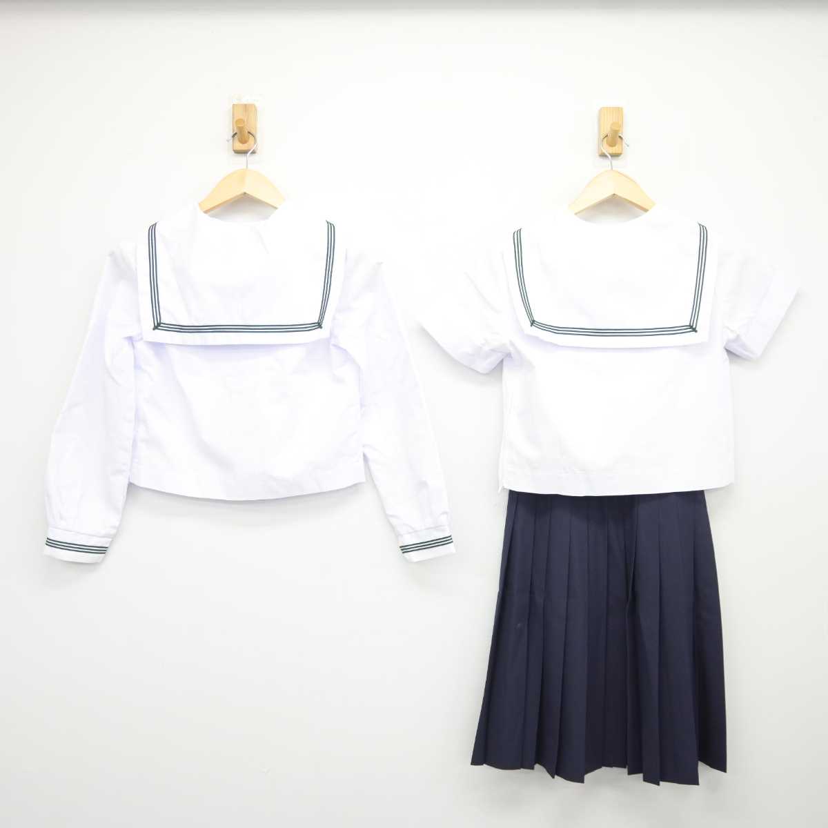 【中古】奈良県 五條東中学校 女子制服 3点 (セーラー服・スカート) sf043301