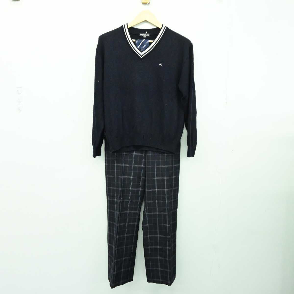 【中古】大阪府 藍野高等学校 女子制服 3点 (ニット・ズボン) sf043316