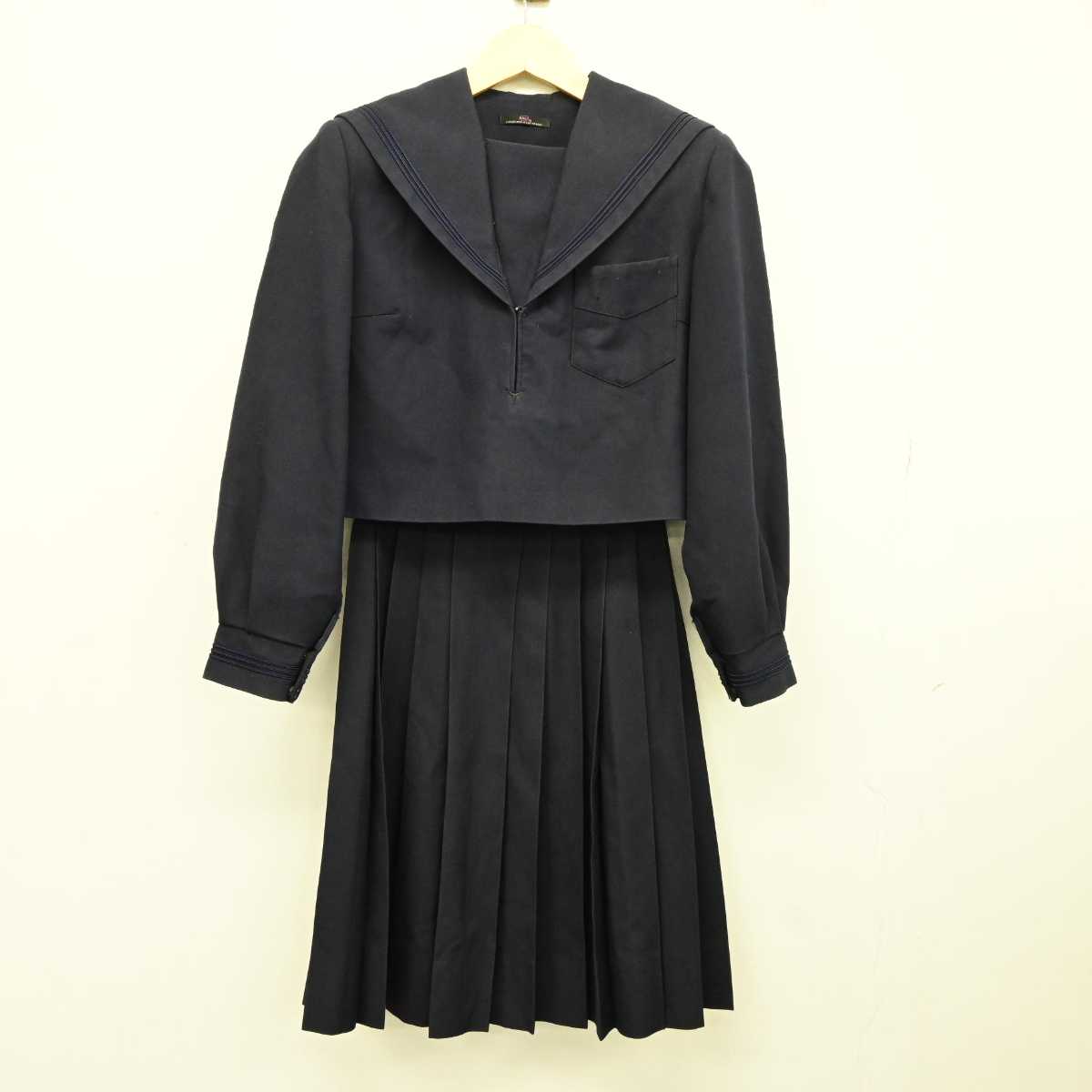 【中古】大阪府 十三中学校 女子制服 2点 (セーラー服・スカート) sf043322