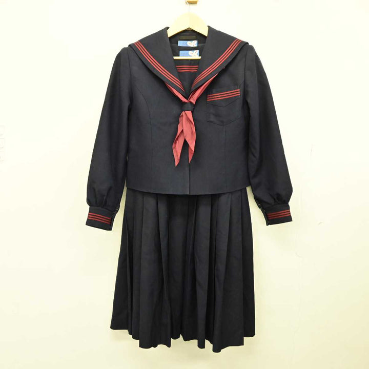 中古】鹿児島県 川内中央中学校 女子制服 3点 (セーラー服・ジャンパー