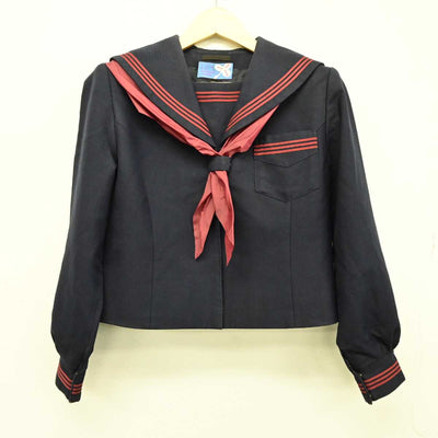 【中古】鹿児島県 川内中央中学校 女子制服 3点 (セーラー服・ジャンパースカート) sf043325