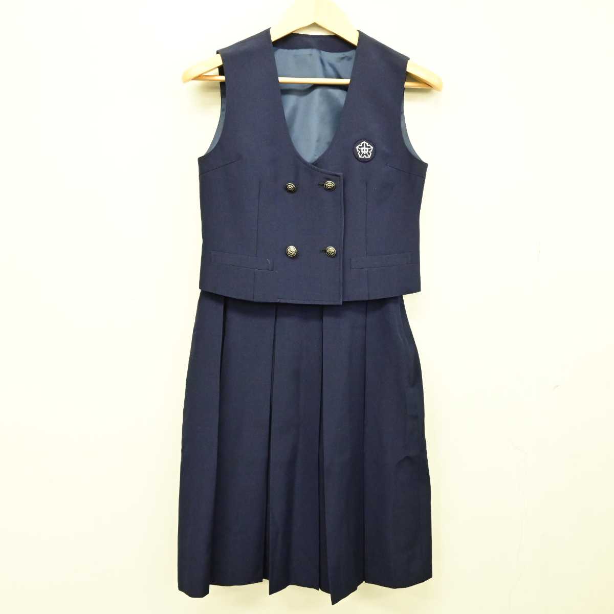 【中古】東京都 赤塚第二中学校 女子制服 2点 (ベスト・スカート) sf043327