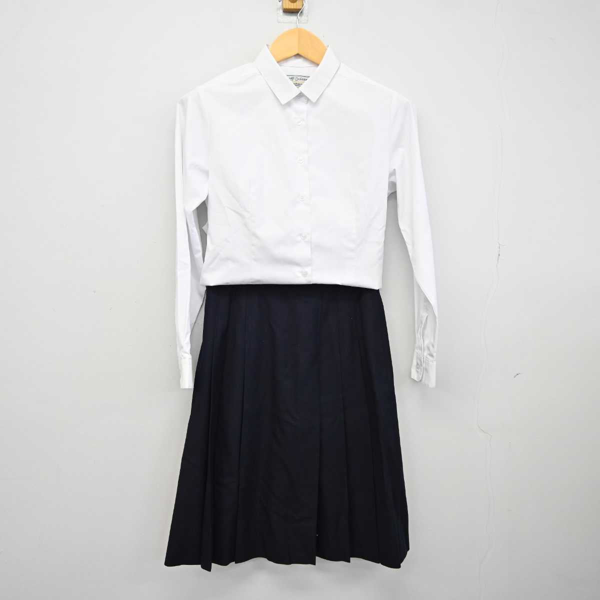 【中古】兵庫県 親和中学校 女子制服 4点 (シャツ・スカート) sf043330