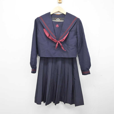 【中古】福岡県 新宮高等学校 女子制服 3点 (セーラー服・スカート) sf043346