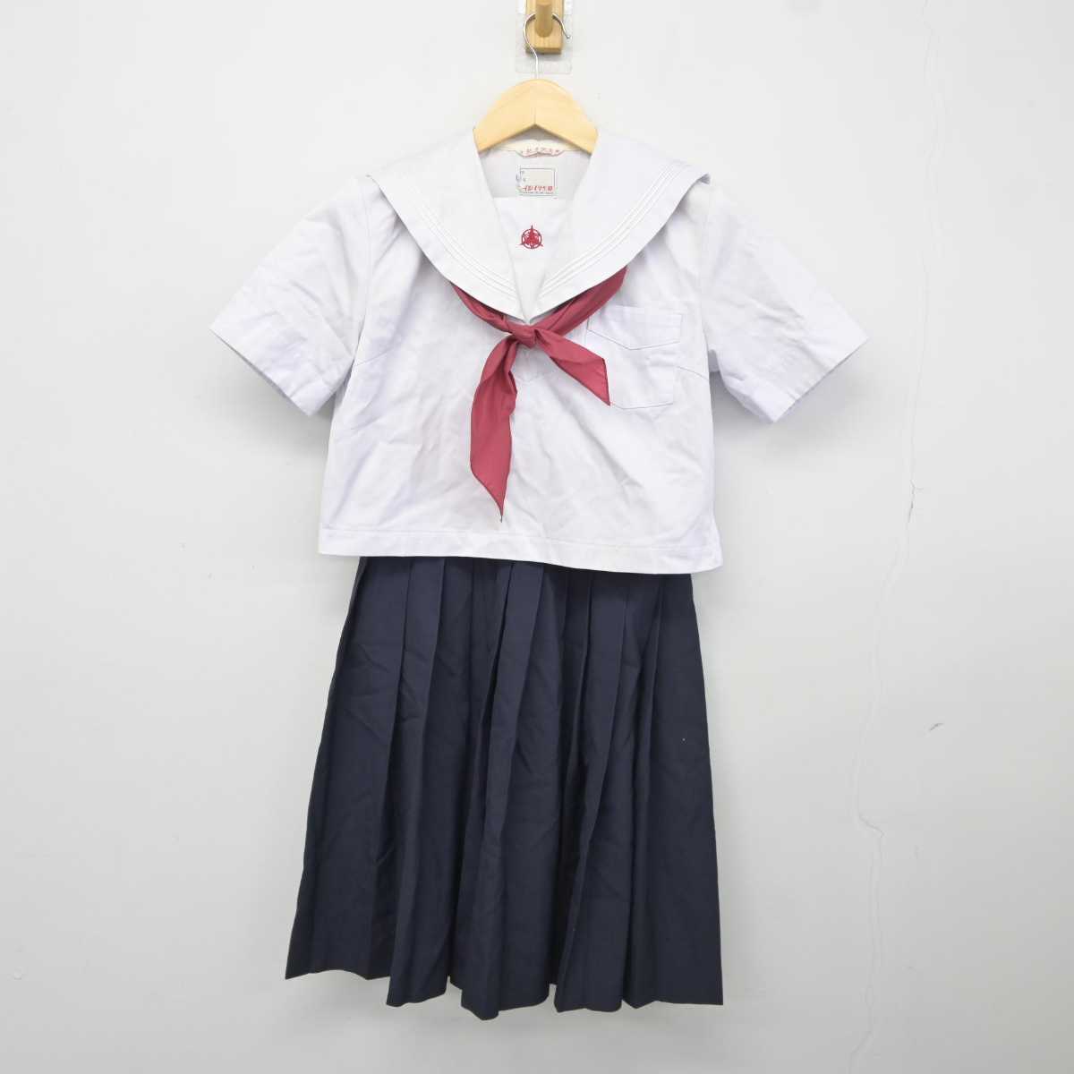 【中古】福岡県 新宮高等学校 女子制服 4点 (セーラー服・セーラー服・スカート) sf043347