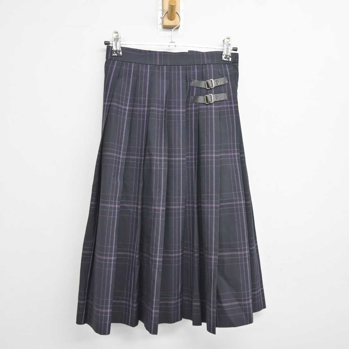 【中古】埼玉県 吉川美南高等学校 女子制服 3点 (ニットベスト・シャツ・スカート) sf043358