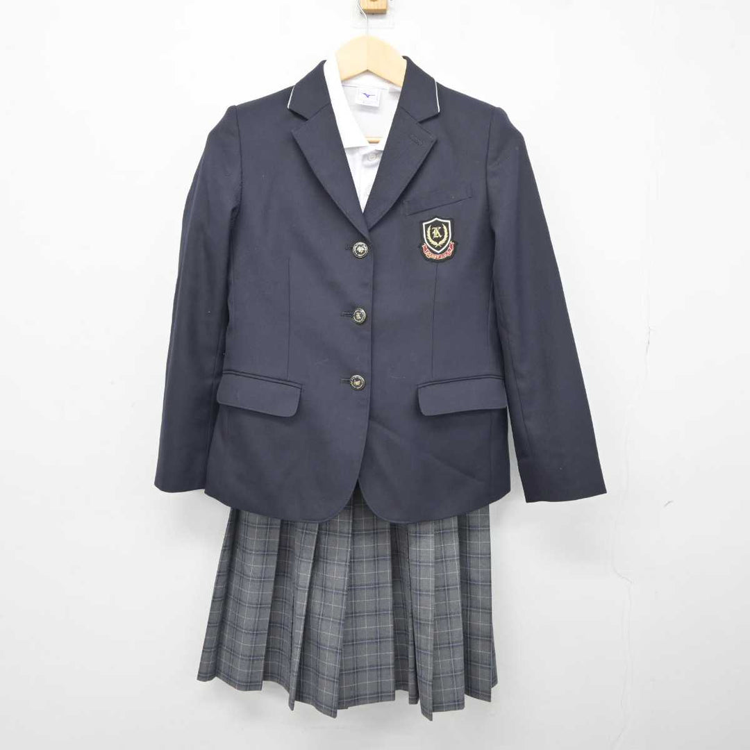 中古制服】三重県 鈴鹿市神戸高等学校 女子制服 5点（ブレザー