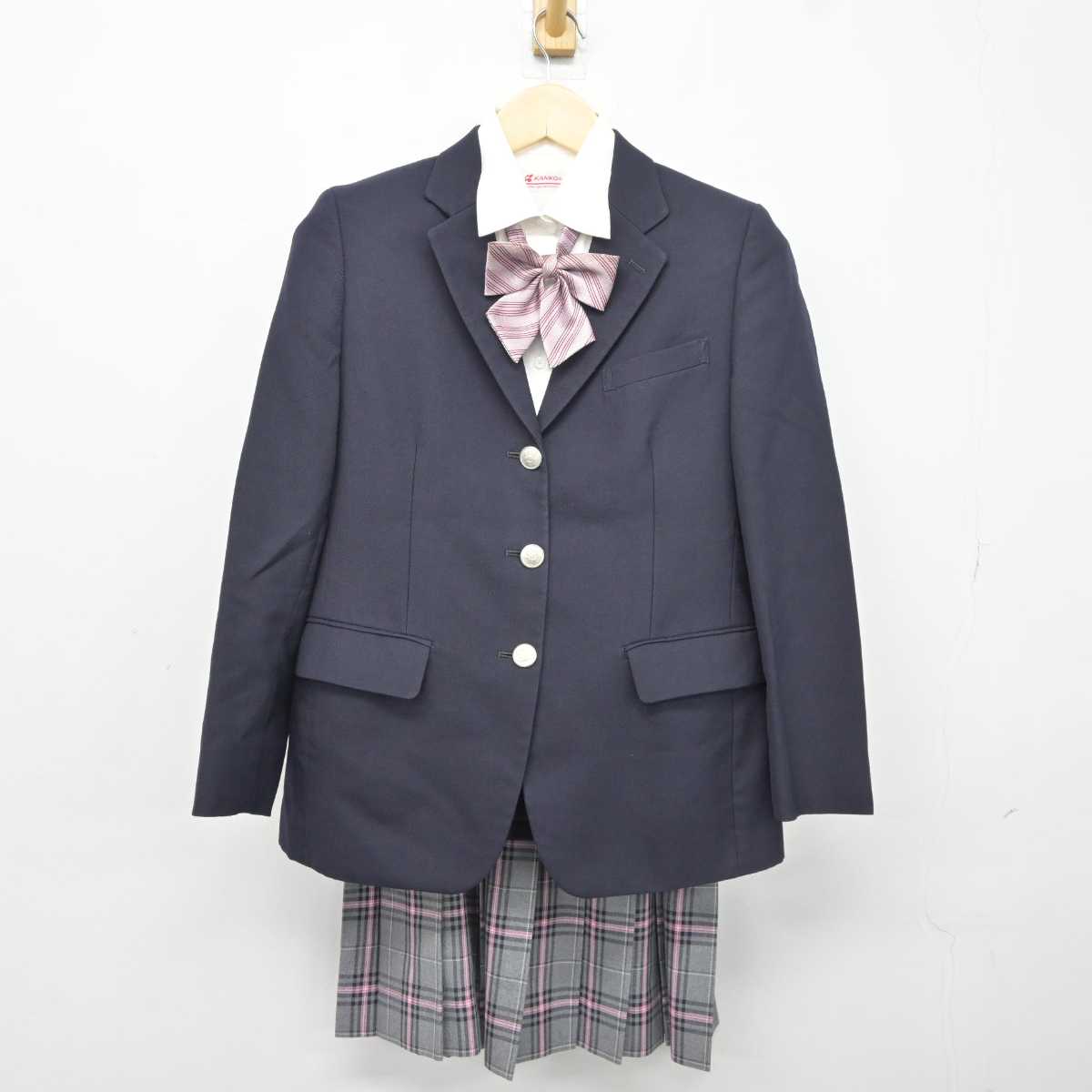 【中古】 クラーク記念国際高等学校 女子制服 6点 (ブレザー・シャツ・スカート) sf043370