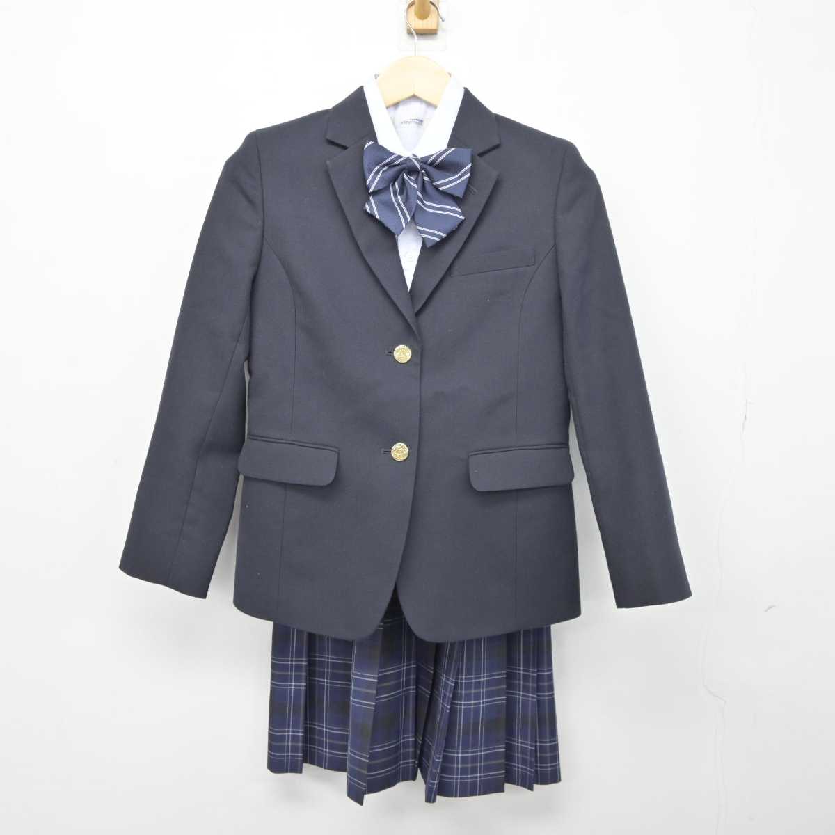 【中古】千葉県 興学社高等学院 女子制服 4点 (ブレザー・シャツ・スカート) sf043373