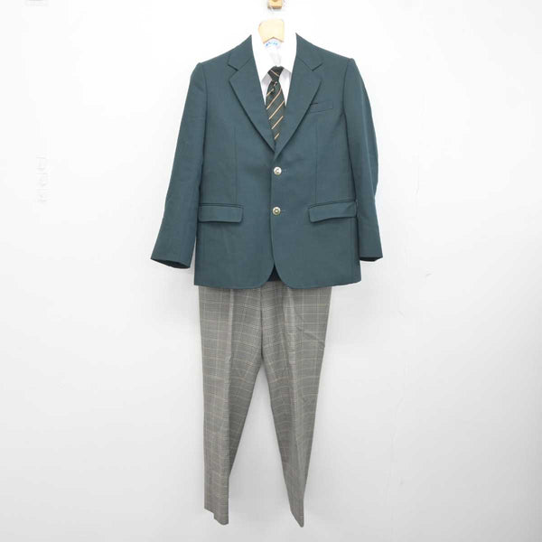 中古】北海道 札幌市立上篠路中学校 男子制服 4点 (ブレザー・シャツ