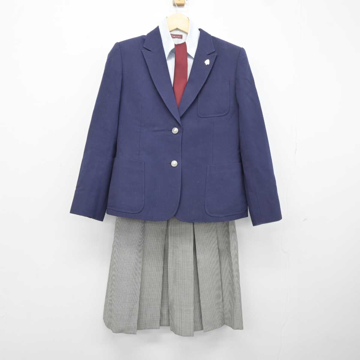 【中古】栃木県 宇都宮清陵高等学校 女子制服 5点 (ブレザー・ベスト・シャツ・スカート) sf043390