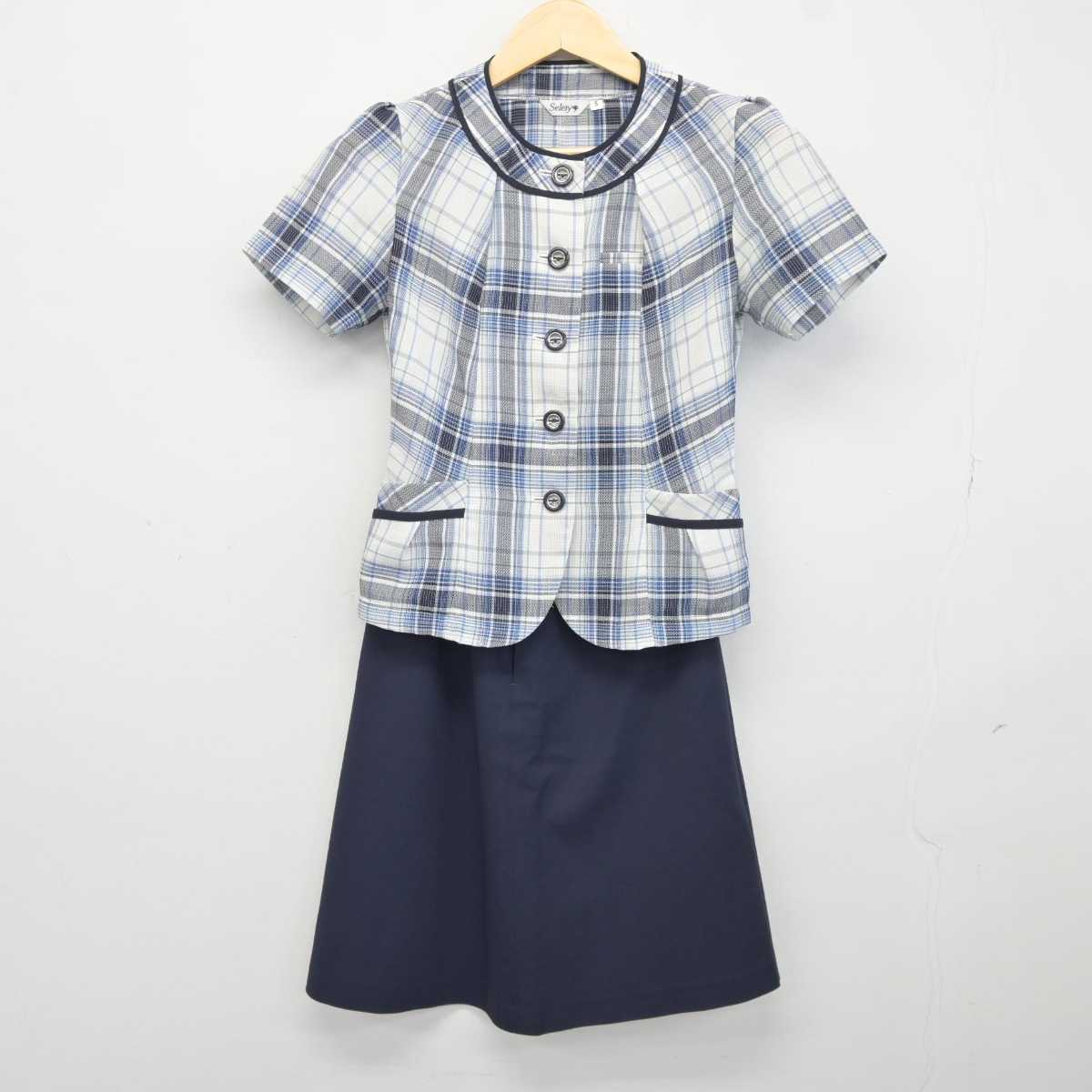 【中古】 事務服 女子制服 2点 (シャツ・スカート) sf043398