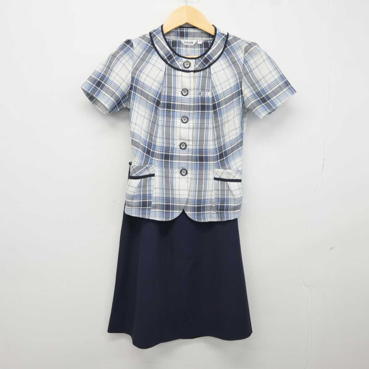 【中古】 事務服 女子制服 3点 (シャツ・スカート) sf043401