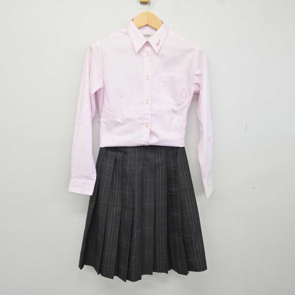 【中古】大阪府 宣真高等学校 女子制服 3点 (シャツ・スカート) sf043417