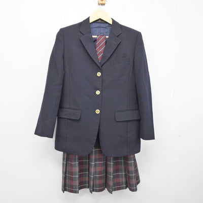 【中古】神奈川県 横浜商科大学高等学校 女子制服 3点 (ブレザー・スカート) sf043422