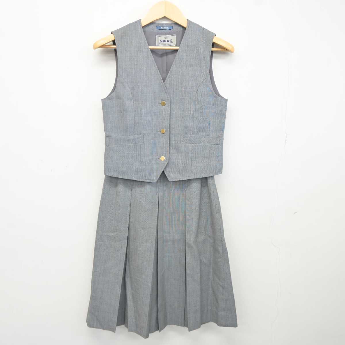 【中古】千葉県 市川市立南行徳中学校 女子制服 2点 (ベスト・スカート) sf043433