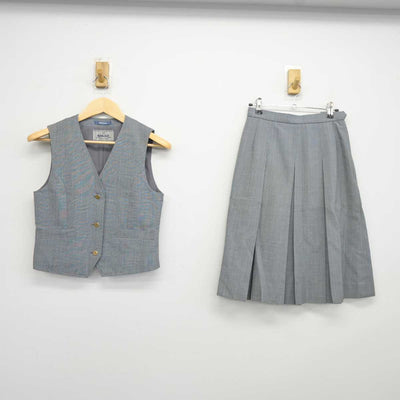 【中古】千葉県 市川市立南行徳中学校 女子制服 2点 (ベスト・スカート) sf043433