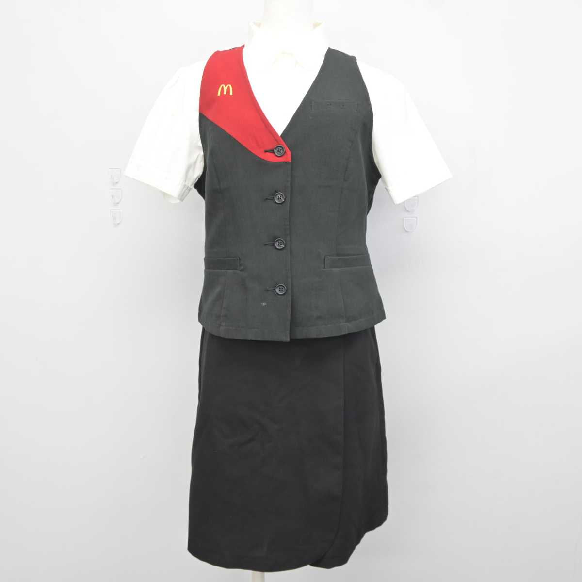 【中古】 マクドナルド 女子制服 4点 (シャツ・スカート・ベスト) sf043440