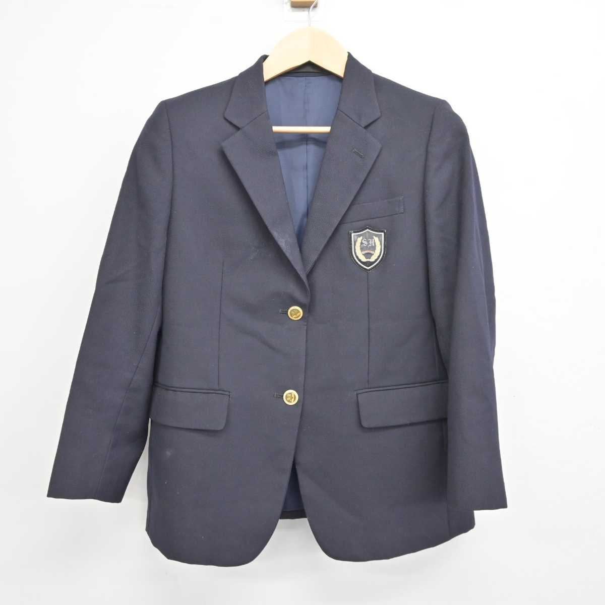 【中古】山梨県 白根高等学校 女子制服 3点 (ブレザー・スカート・スカート) sf043444