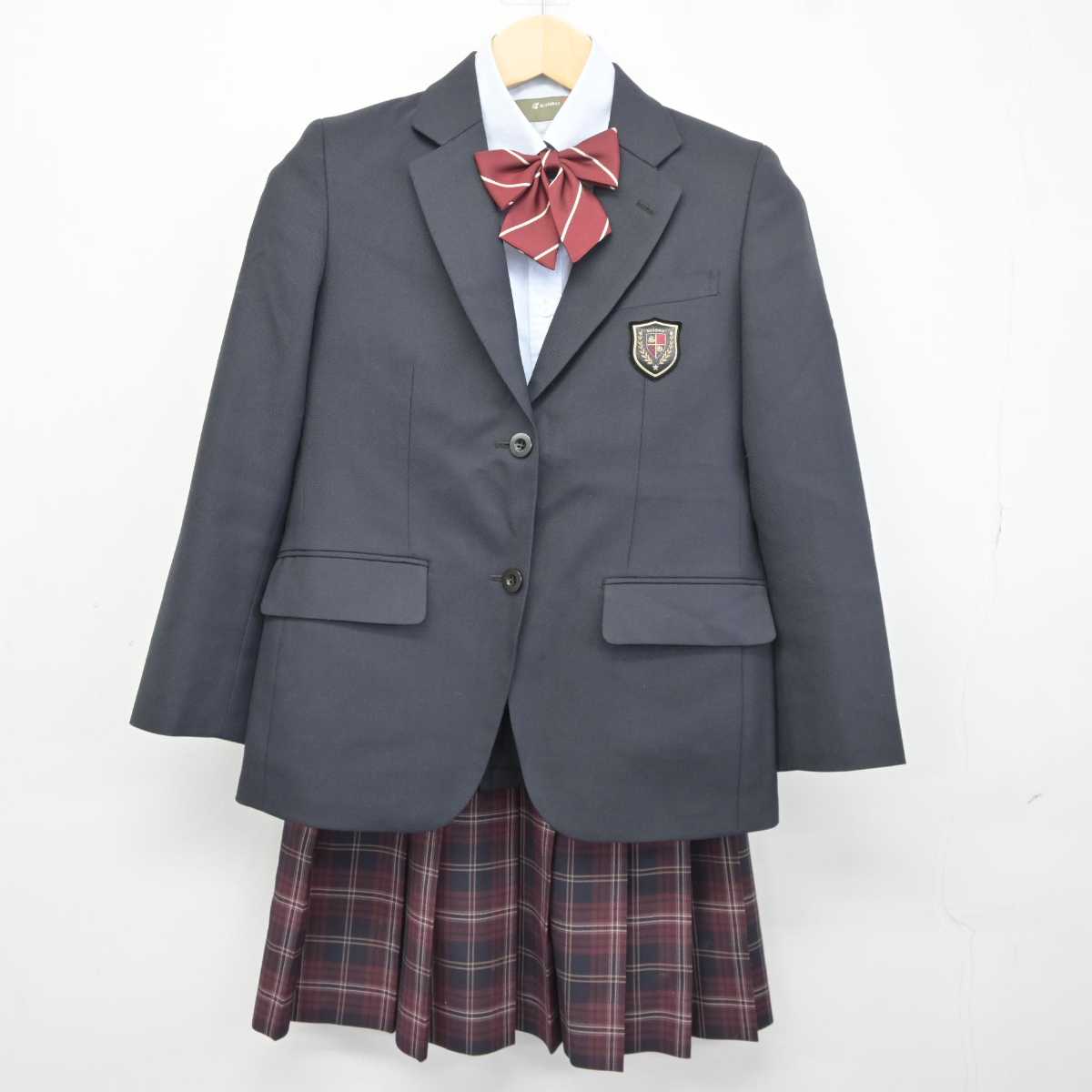 【中古】福岡県 誠修高等学校 女子制服 4点 (ブレザー・シャツ・スカート) sf043446