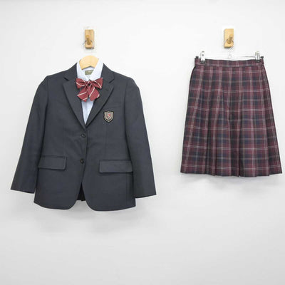 【中古】福岡県 誠修高等学校 女子制服 4点 (ブレザー・シャツ・スカート) sf043446