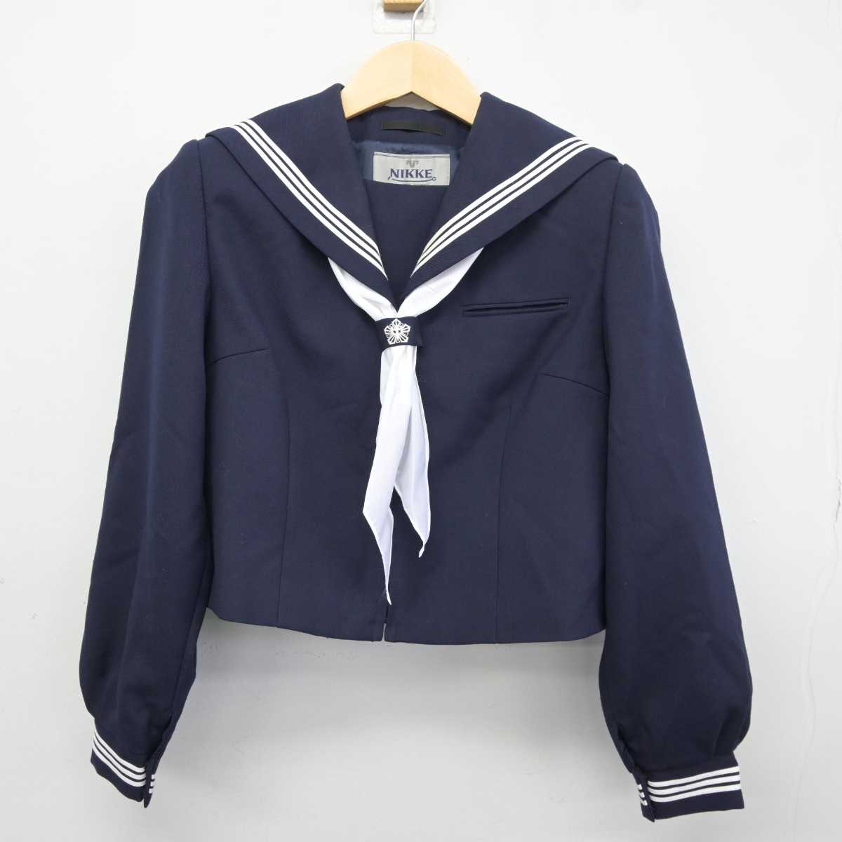 【中古】埼玉県 仲町中学校 女子制服 3点 (ニット・セーラー服) sf043450