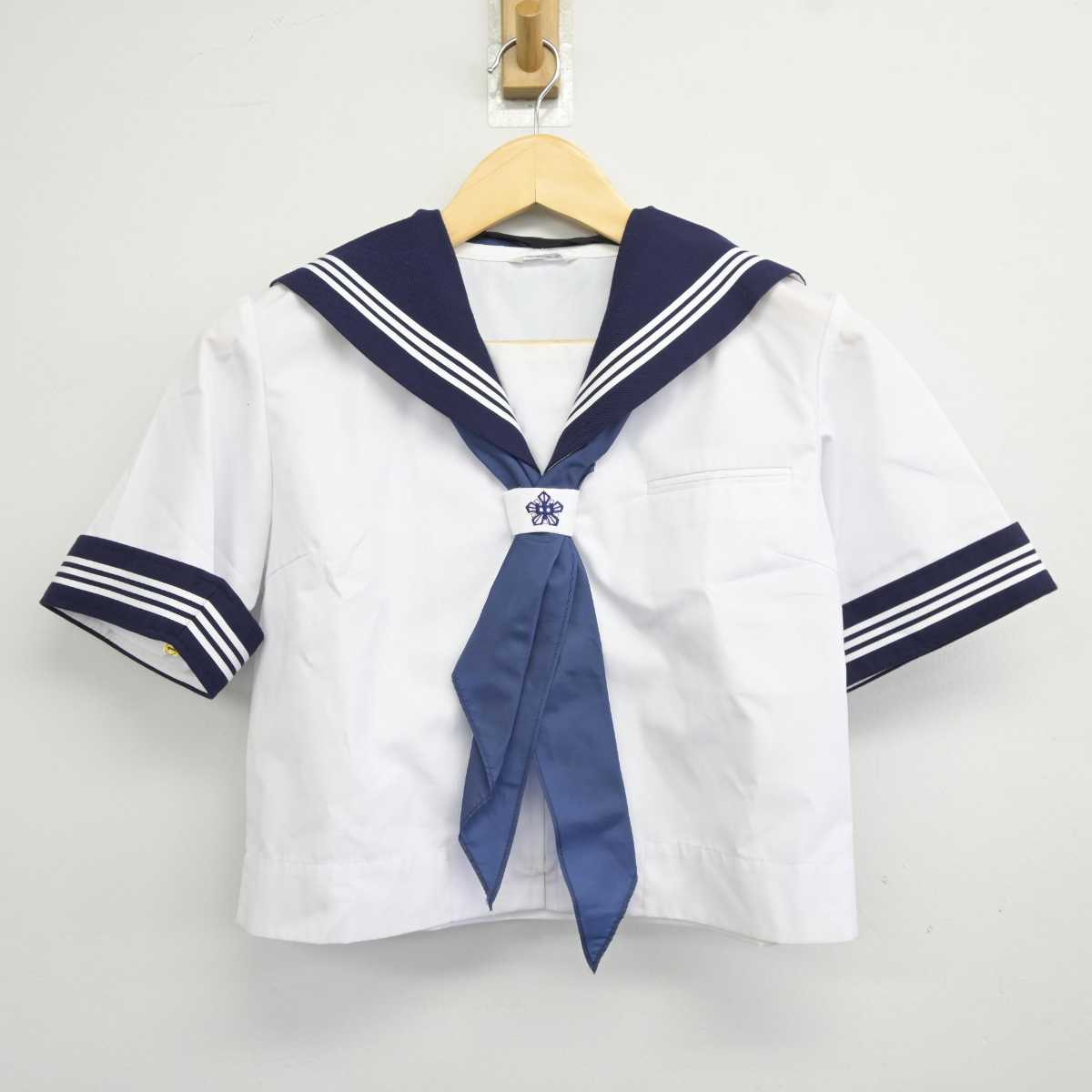 【中古】埼玉県 仲町中学校 女子制服 5点 (セーラー服・セーラー服・スカート) sf043451