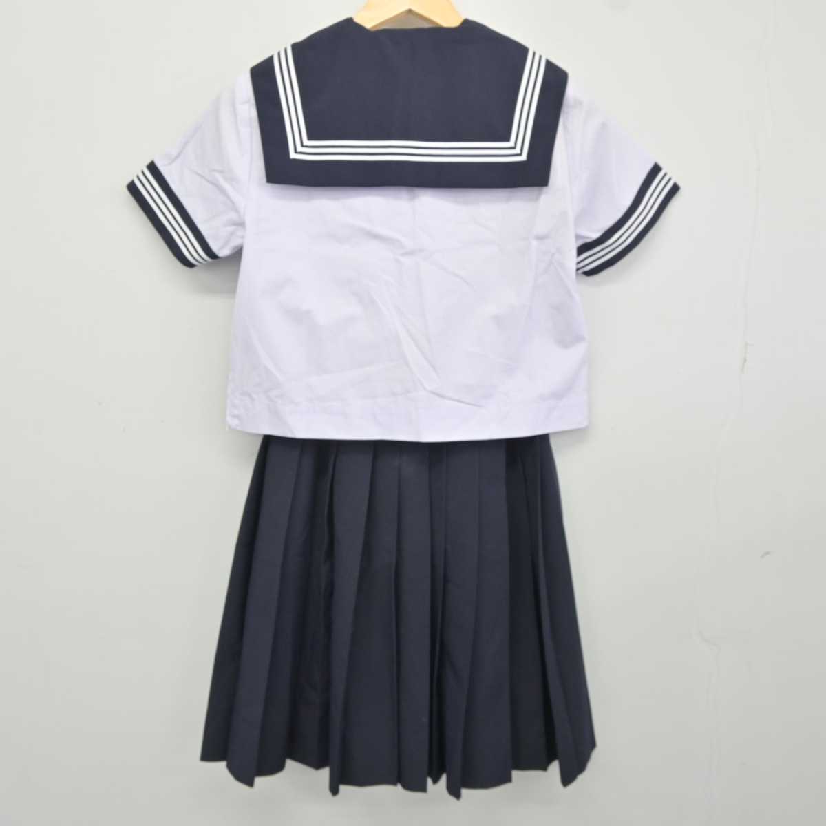 【中古】宮崎県 新富町立富田中学校 女子制服 4点 (セーラー服・セーラー服・スカート) sf043471