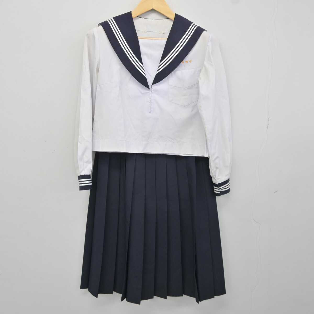 【中古】宮崎県 新富町立富田中学校 女子制服 2点 (セーラー服・スカート) sf043474