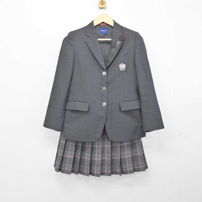 【中古】北海道 立命館慶祥高等学校 女子制服 4点 (ブレザー・ニット・スカート) sf043498