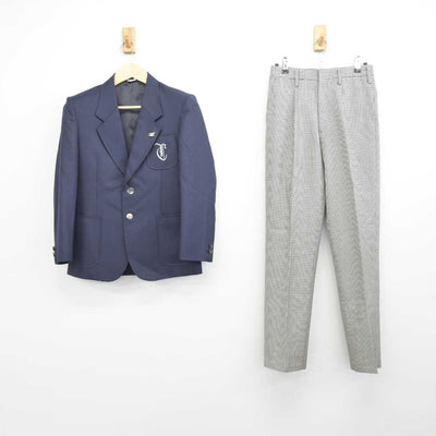 【中古】神奈川県 茅ケ崎中学校 男子制服 2点 (ブレザー・ズボン) sf043503