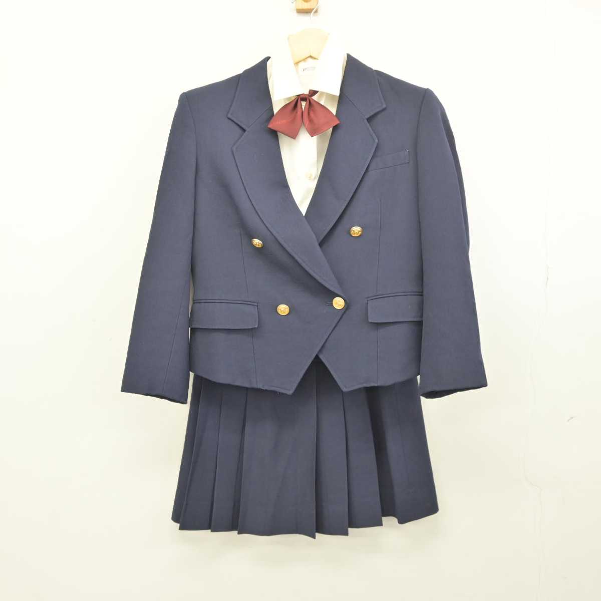 【中古】香川県 高松商業高等学校 女子制服 4点 (ブレザー・シャツ・スカート) sf043506