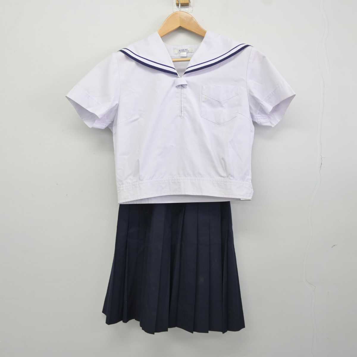 【中古】石川県 遊学館高等学校 女子制服 3点 (セーラー服・スカート) sf043513